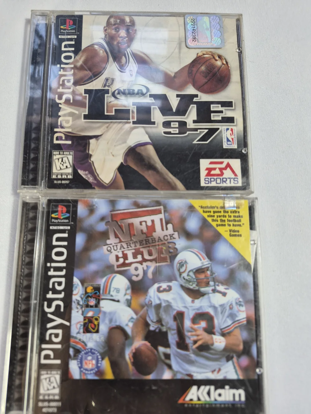 Sony Play station set of 3 games Nba 97 NFL 97, NFL 99